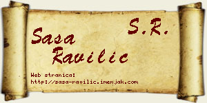 Saša Ravilić vizit kartica